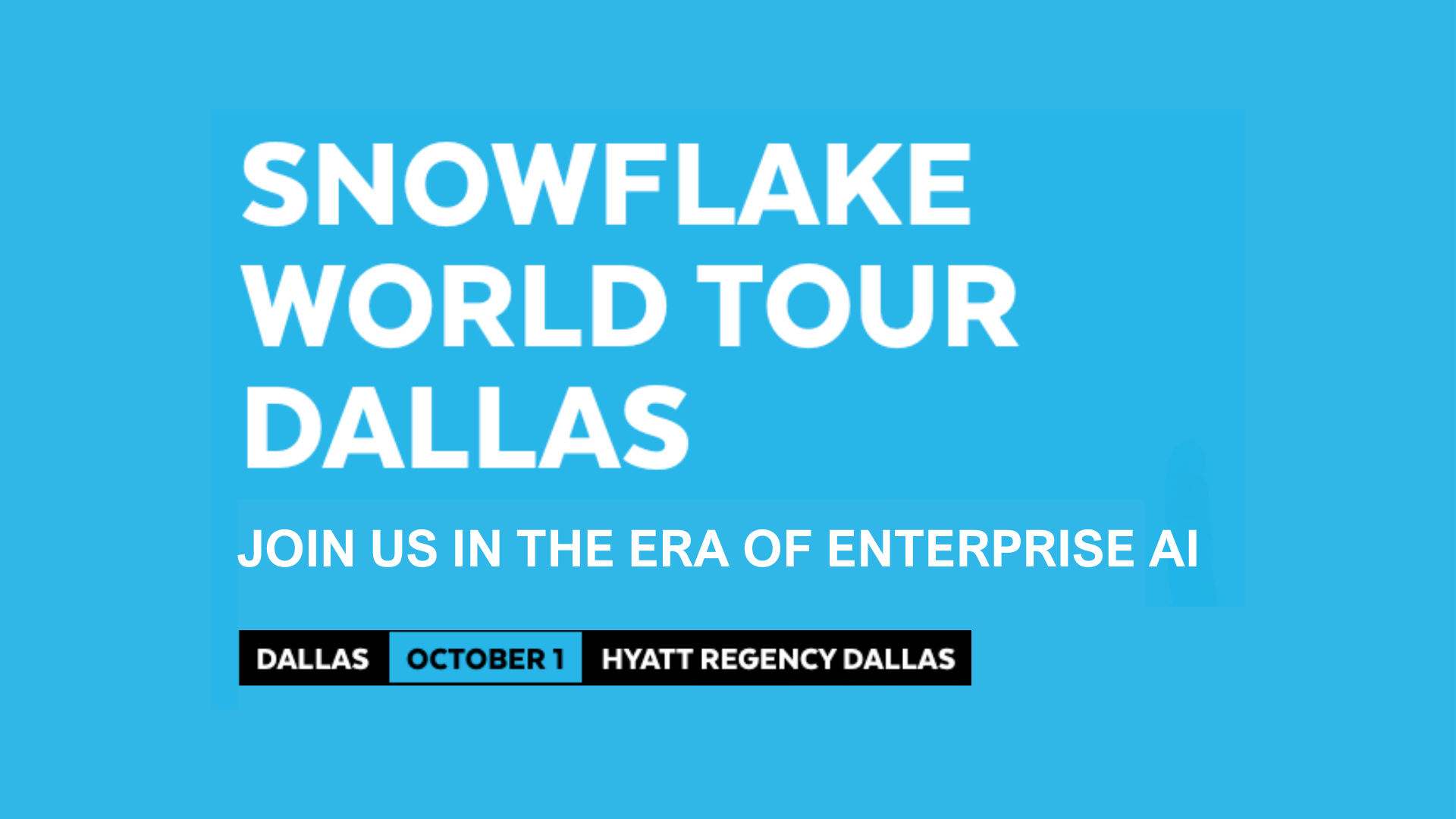 Snowflake World Tour: Dallas