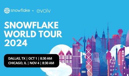 evolv is Black Diamond Sponsor for Snowflake's World Data Tour